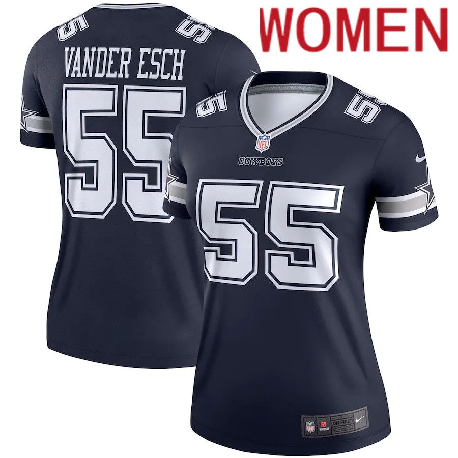 Women Dallas Cowboys 55 Leighton Vander Esch Nike Navy Legend Player NFL Jersey